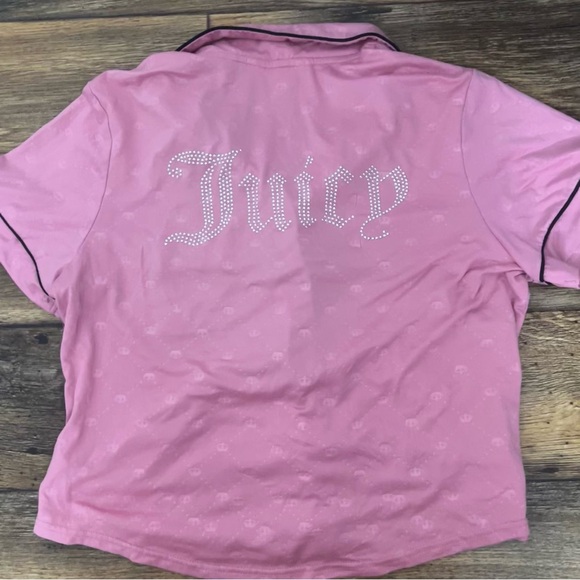 Juicy Couture Pink Bling Womens Sleepwear 2 Piece Pajama Set - Picture 4 of 6